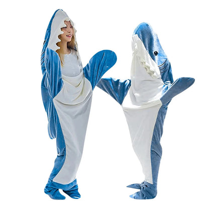 Super Soft Hooded Sleeping Shark Blanket