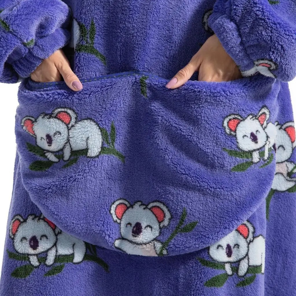 Wearable Winter Hoodie Fleece Blanket