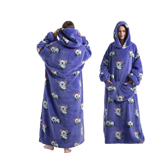Wearable Winter Hoodie Fleece Blanket