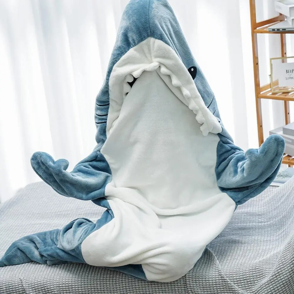 Super Soft Hooded Sleeping Shark Blanket