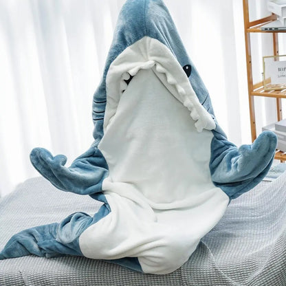 Super Soft Hooded Sleeping Shark Blanket