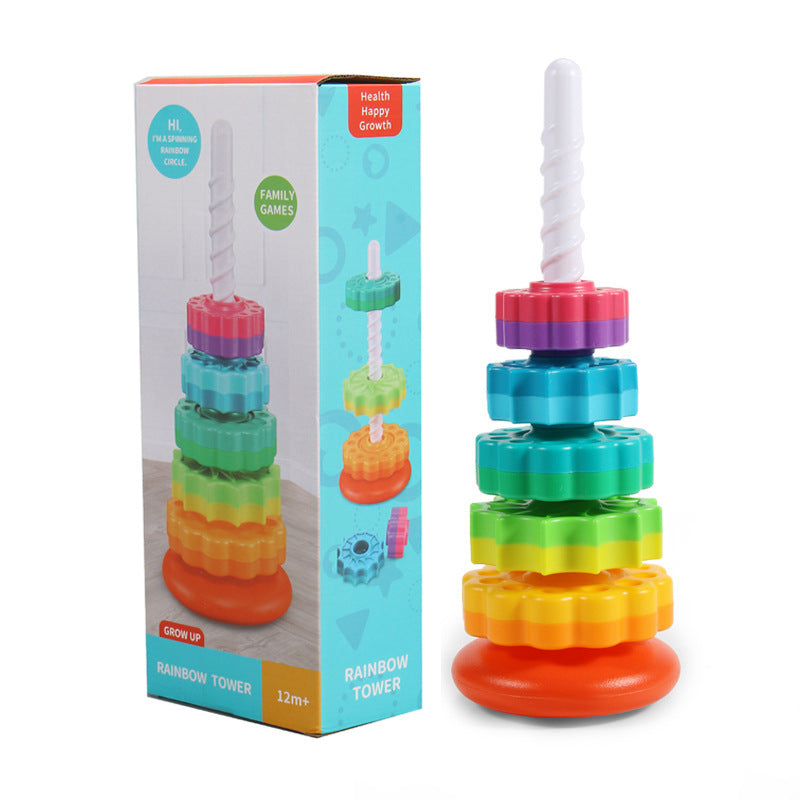 Stacking Rainbow Gears Toy