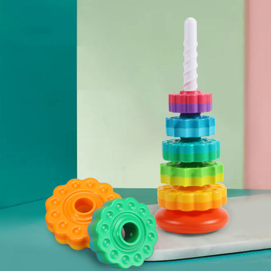 Stacking Rainbow Gears Toy
