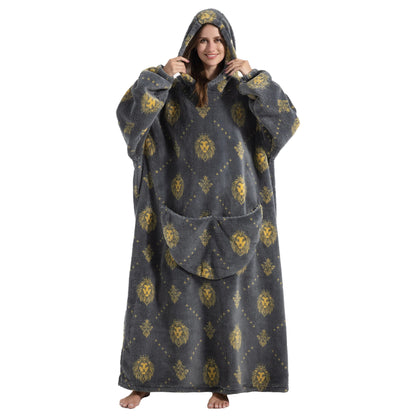 Wearable Winter Hoodie Fleece Blanket