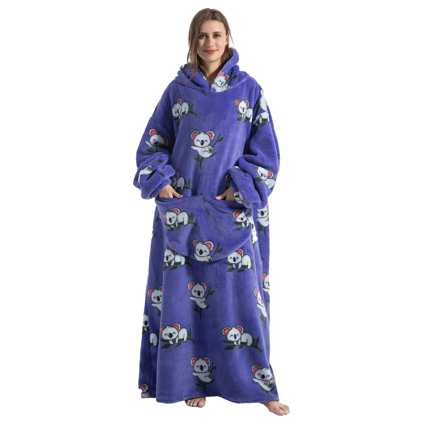 Wearable Winter Hoodie Fleece Blanket