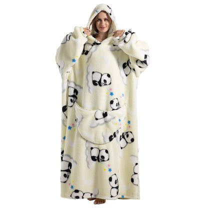 Wearable Winter Hoodie Fleece Blanket