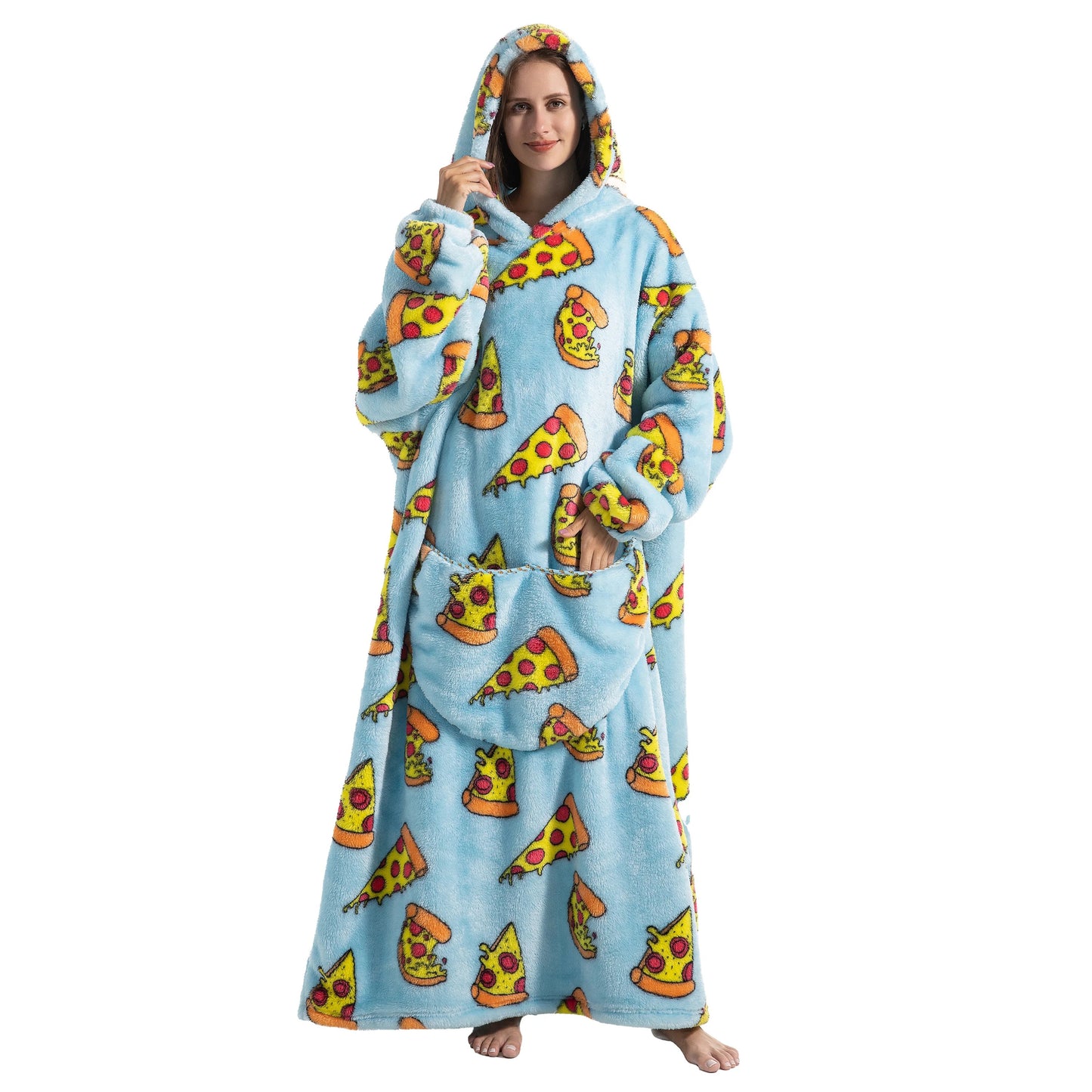 Wearable Winter Hoodie Fleece Blanket