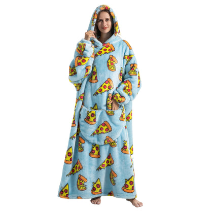 Wearable Winter Hoodie Fleece Blanket
